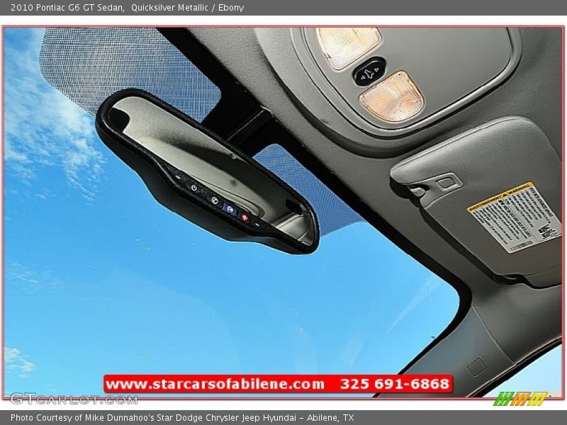 Quicksilver Metallic / Ebony 2010 Pontiac G6 GT Sedan