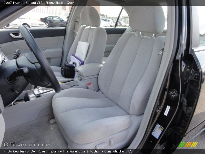 Ebony Black / Gray 2007 Hyundai Sonata GLS