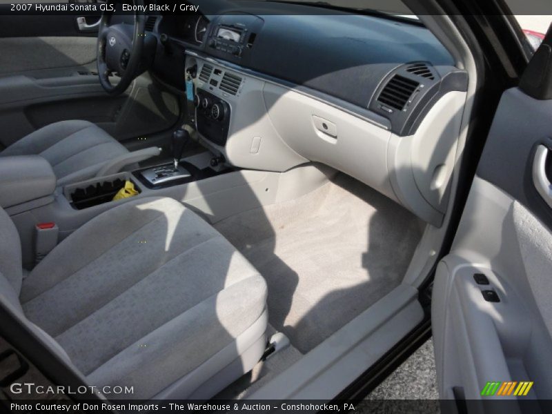 Ebony Black / Gray 2007 Hyundai Sonata GLS