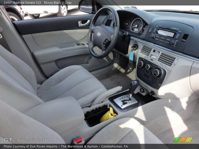 Ebony Black / Gray 2007 Hyundai Sonata GLS
