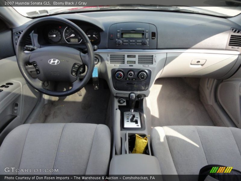 Ebony Black / Gray 2007 Hyundai Sonata GLS