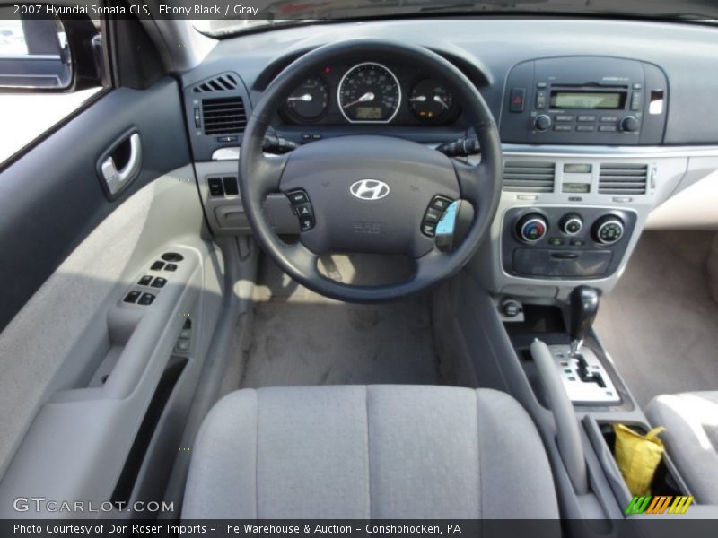 Ebony Black / Gray 2007 Hyundai Sonata GLS