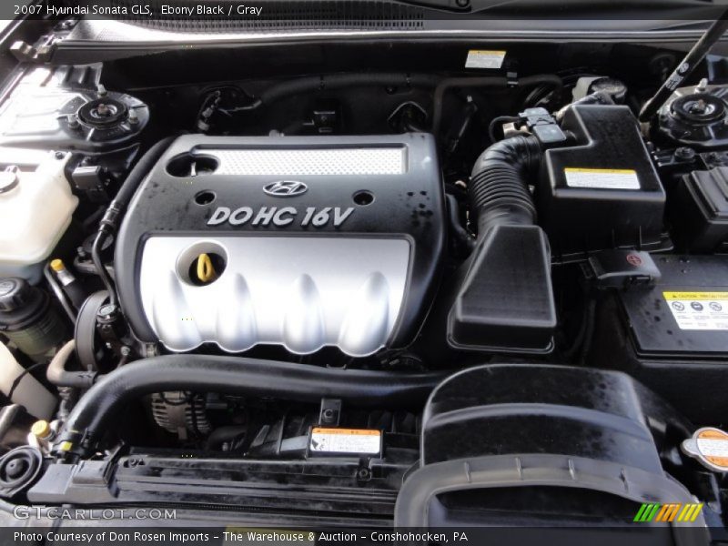 Ebony Black / Gray 2007 Hyundai Sonata GLS