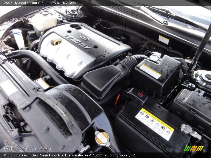 Ebony Black / Gray 2007 Hyundai Sonata GLS