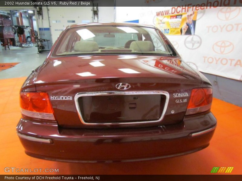 Ruby Red / Beige 2002 Hyundai Sonata GLS V6
