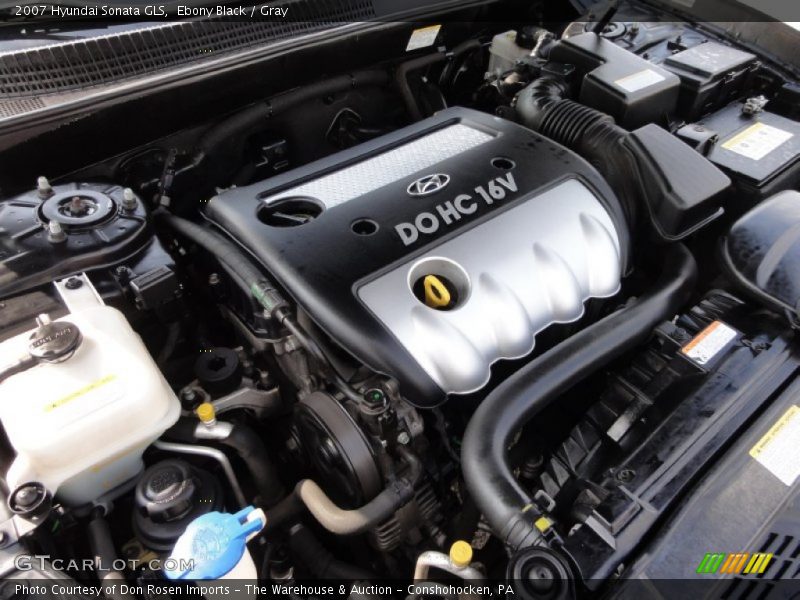 Ebony Black / Gray 2007 Hyundai Sonata GLS