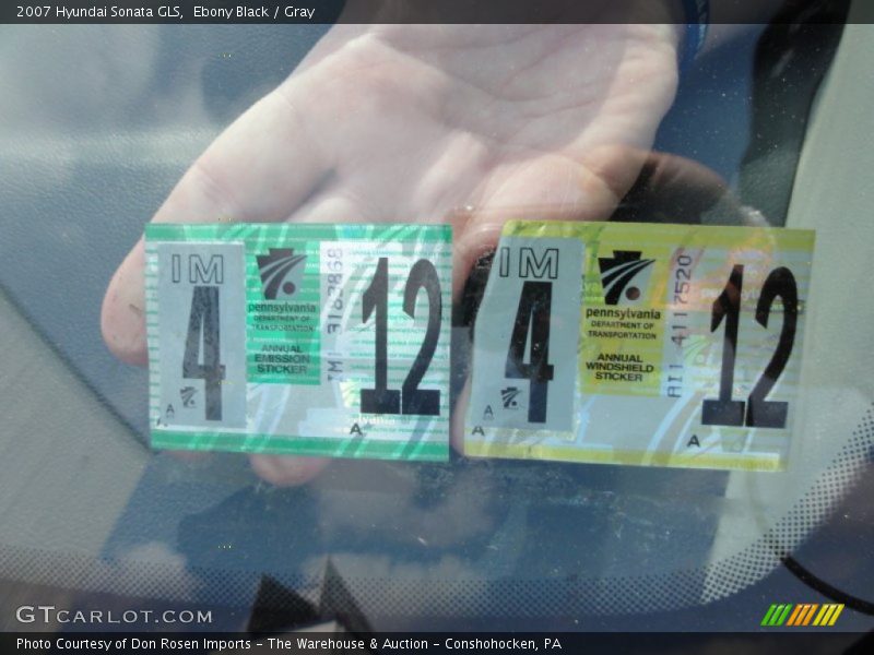 Ebony Black / Gray 2007 Hyundai Sonata GLS