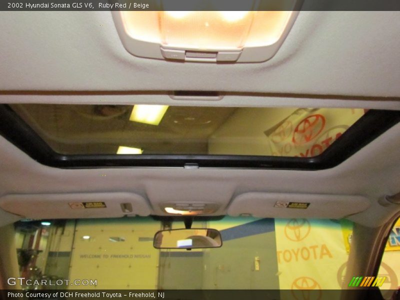 Ruby Red / Beige 2002 Hyundai Sonata GLS V6