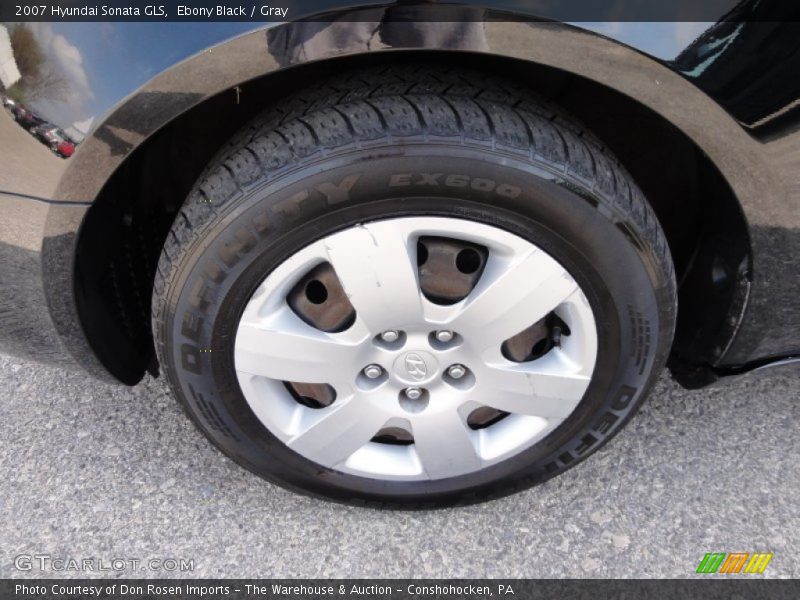 Ebony Black / Gray 2007 Hyundai Sonata GLS