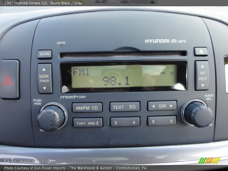 Ebony Black / Gray 2007 Hyundai Sonata GLS