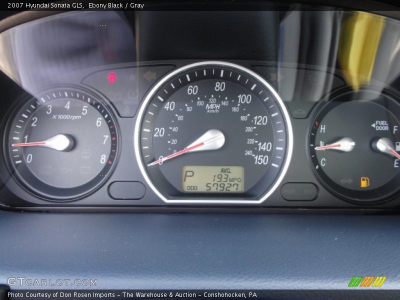 Ebony Black / Gray 2007 Hyundai Sonata GLS