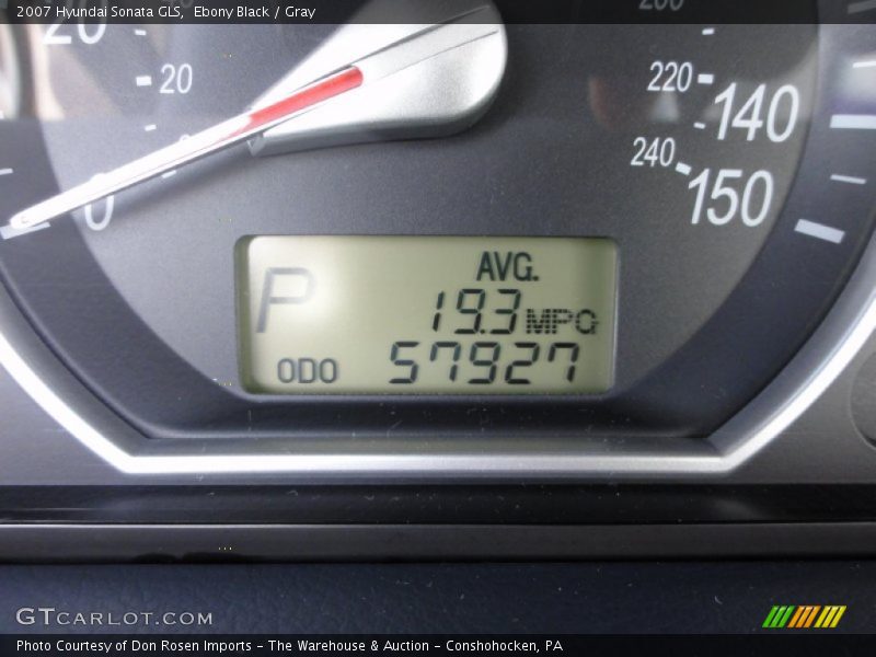 Ebony Black / Gray 2007 Hyundai Sonata GLS