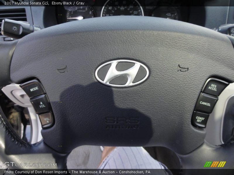 Ebony Black / Gray 2007 Hyundai Sonata GLS