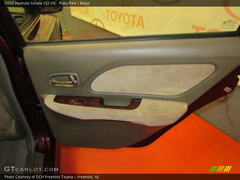 Ruby Red / Beige 2002 Hyundai Sonata GLS V6