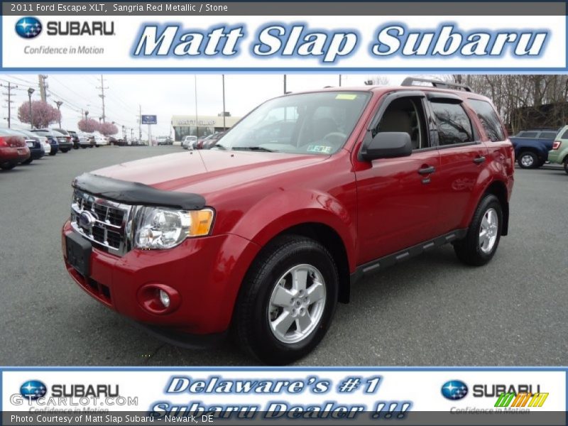 Sangria Red Metallic / Stone 2011 Ford Escape XLT