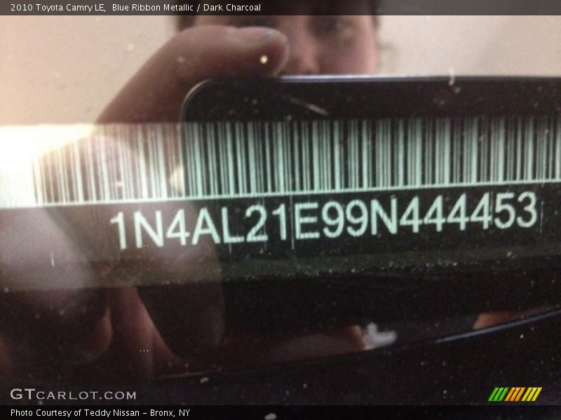 Blue Ribbon Metallic / Dark Charcoal 2010 Toyota Camry LE