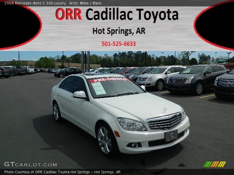 Arctic White / Black 2009 Mercedes-Benz C 300 Luxury