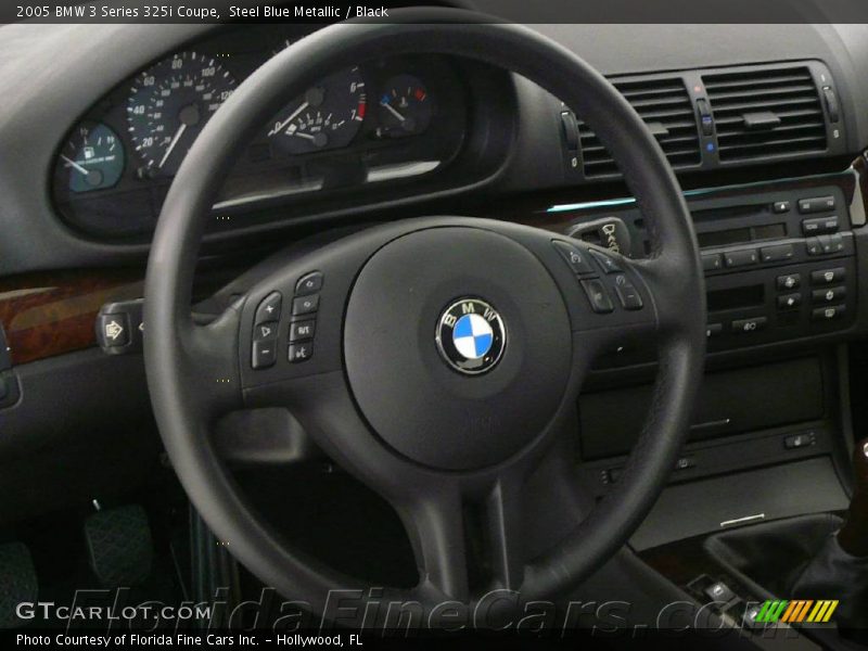 Steel Blue Metallic / Black 2005 BMW 3 Series 325i Coupe