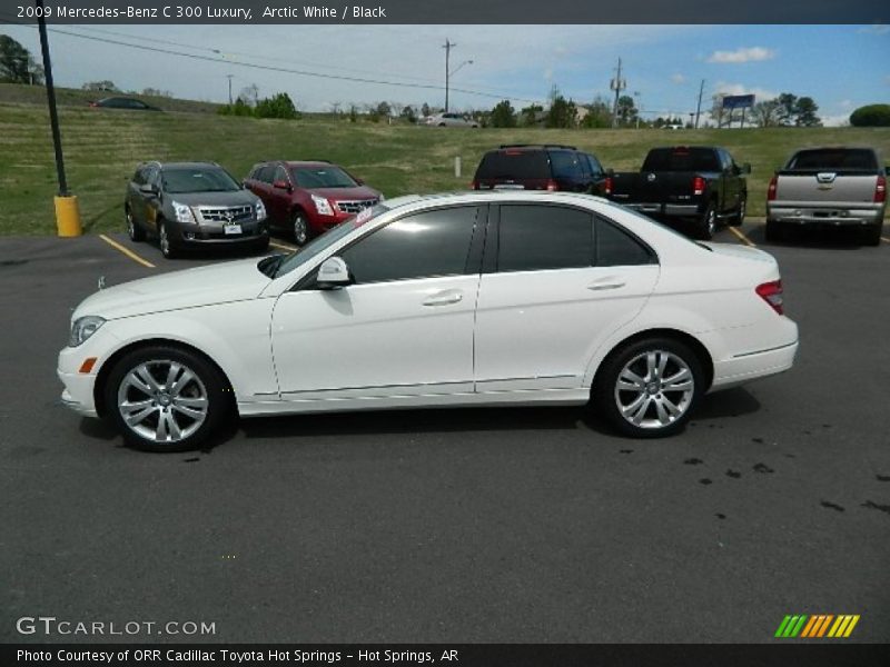 Arctic White / Black 2009 Mercedes-Benz C 300 Luxury