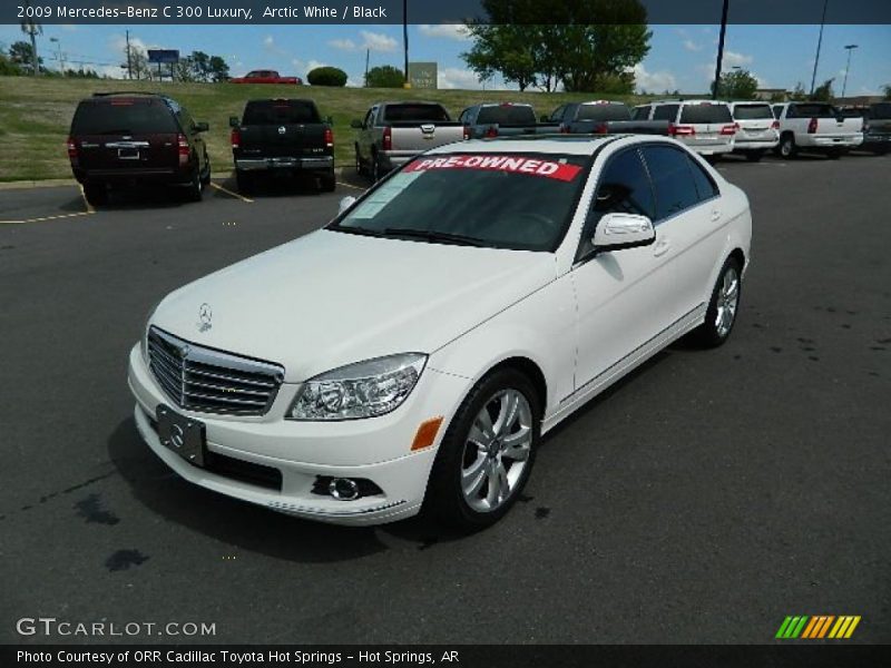 Arctic White / Black 2009 Mercedes-Benz C 300 Luxury