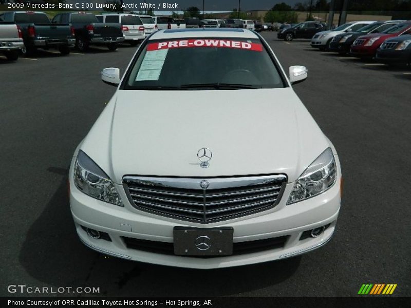 Arctic White / Black 2009 Mercedes-Benz C 300 Luxury