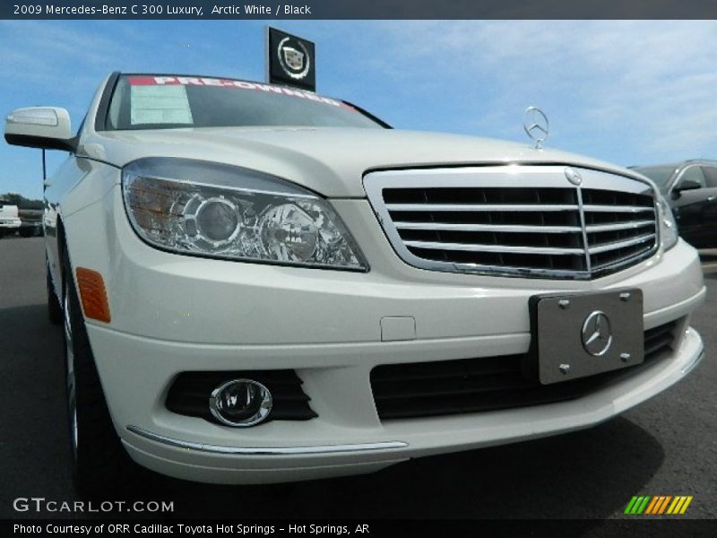 Arctic White / Black 2009 Mercedes-Benz C 300 Luxury