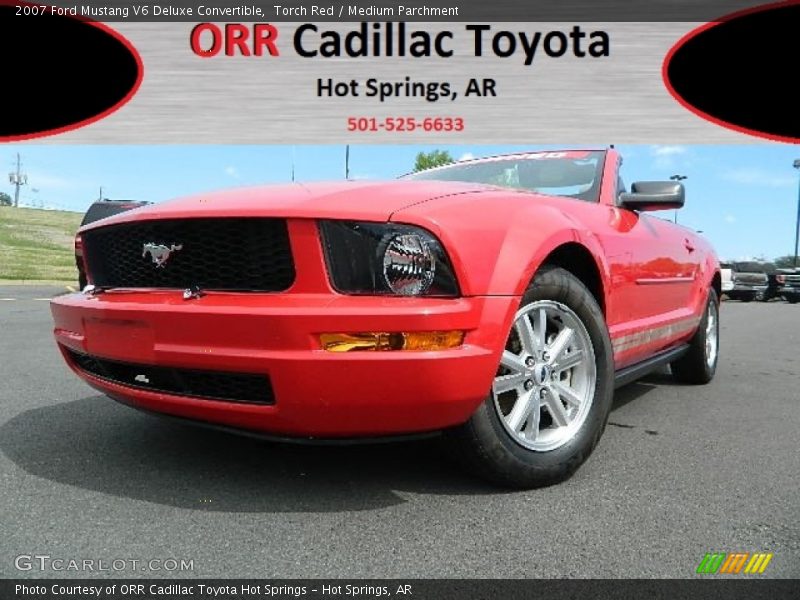 Torch Red / Medium Parchment 2007 Ford Mustang V6 Deluxe Convertible