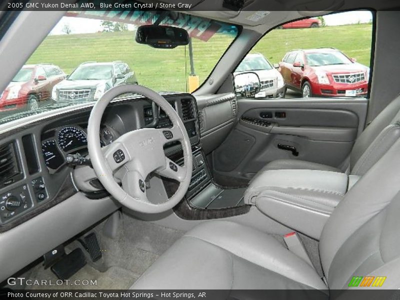 Blue Green Crystal / Stone Gray 2005 GMC Yukon Denali AWD