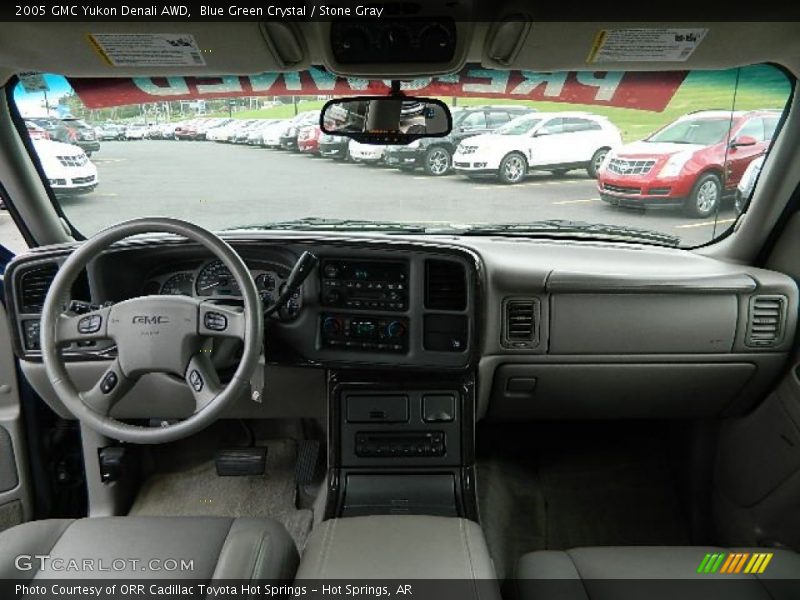 Blue Green Crystal / Stone Gray 2005 GMC Yukon Denali AWD