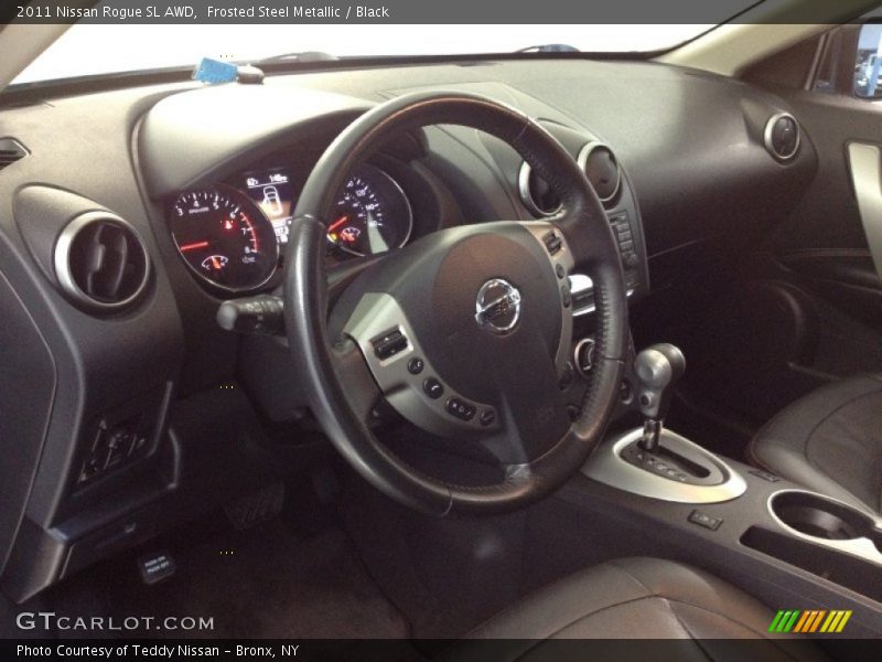 Frosted Steel Metallic / Black 2011 Nissan Rogue SL AWD