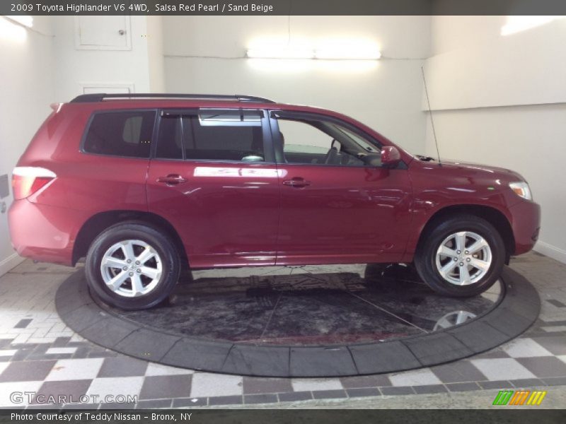 Salsa Red Pearl / Sand Beige 2009 Toyota Highlander V6 4WD
