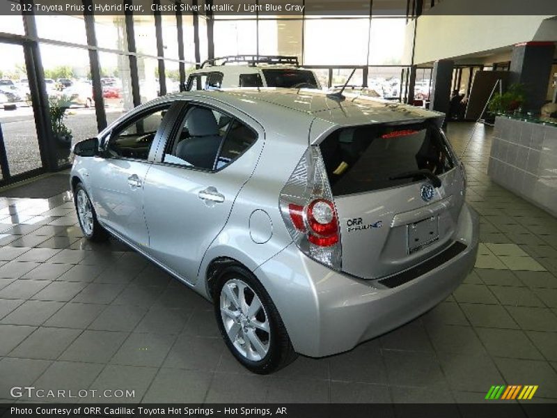 Classic Silver Metallic / Light Blue Gray 2012 Toyota Prius c Hybrid Four