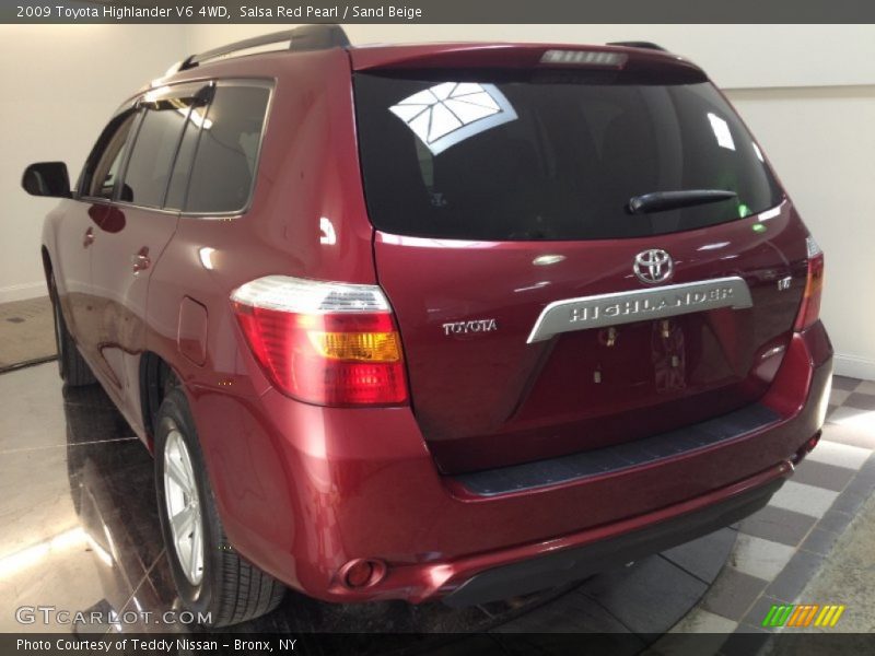 Salsa Red Pearl / Sand Beige 2009 Toyota Highlander V6 4WD