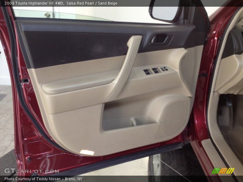 Salsa Red Pearl / Sand Beige 2009 Toyota Highlander V6 4WD