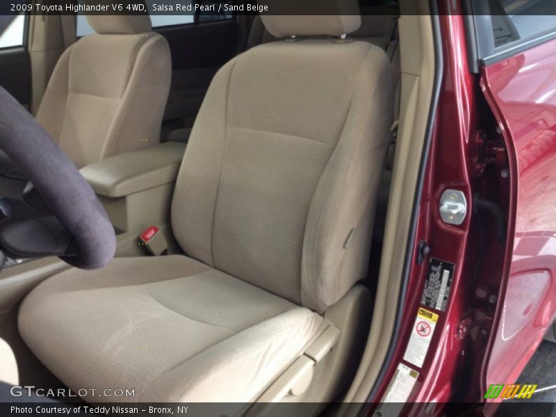 Salsa Red Pearl / Sand Beige 2009 Toyota Highlander V6 4WD