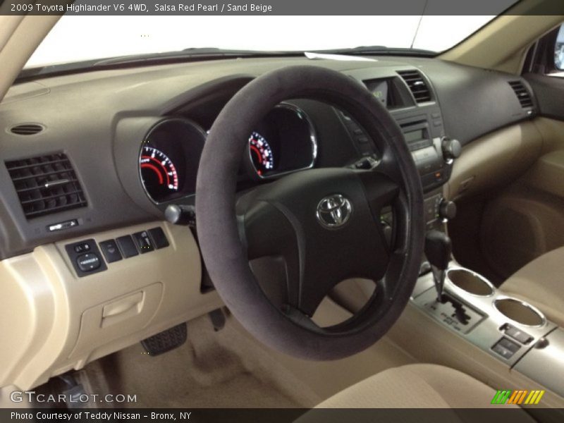 Salsa Red Pearl / Sand Beige 2009 Toyota Highlander V6 4WD