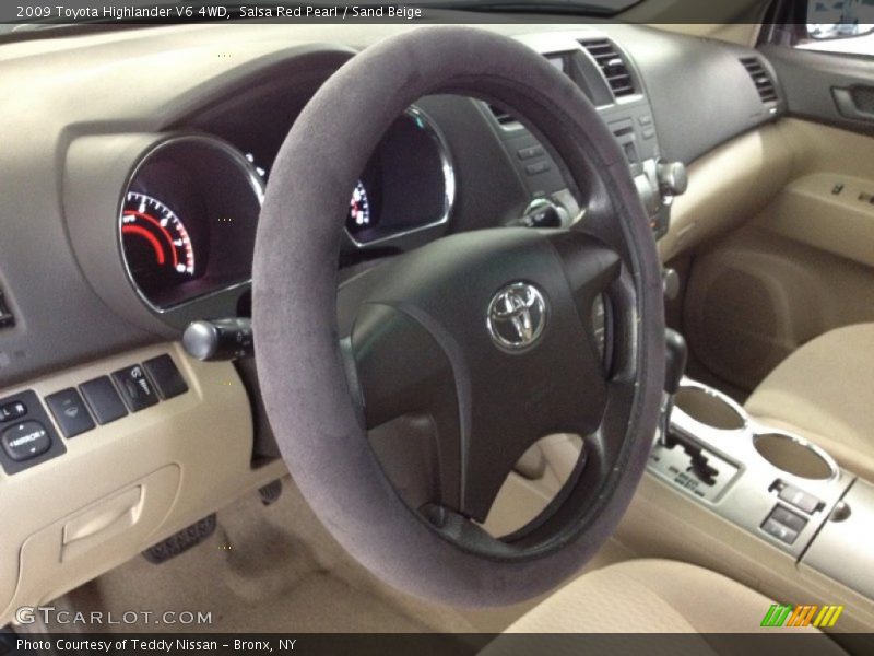 Salsa Red Pearl / Sand Beige 2009 Toyota Highlander V6 4WD