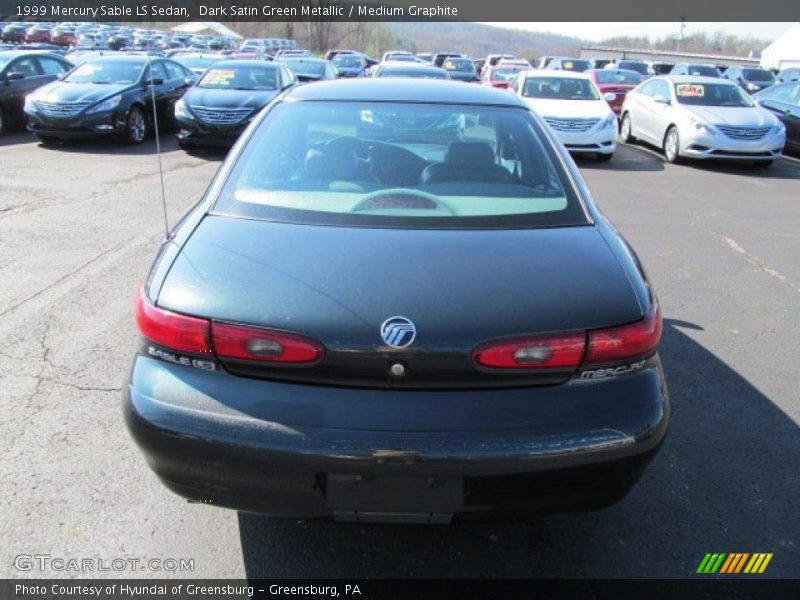 Dark Satin Green Metallic / Medium Graphite 1999 Mercury Sable LS Sedan