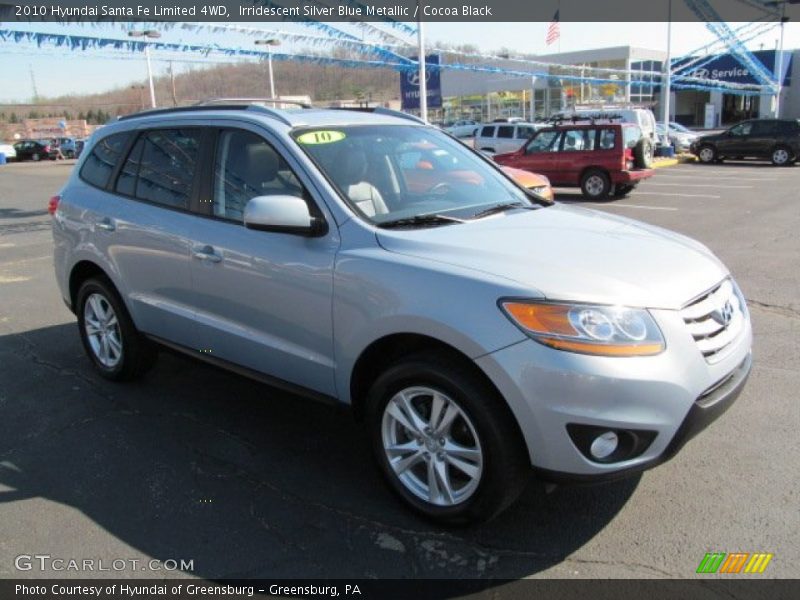 Irridescent Silver Blue Metallic / Cocoa Black 2010 Hyundai Santa Fe Limited 4WD