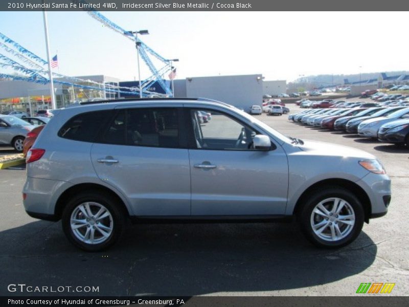 Irridescent Silver Blue Metallic / Cocoa Black 2010 Hyundai Santa Fe Limited 4WD