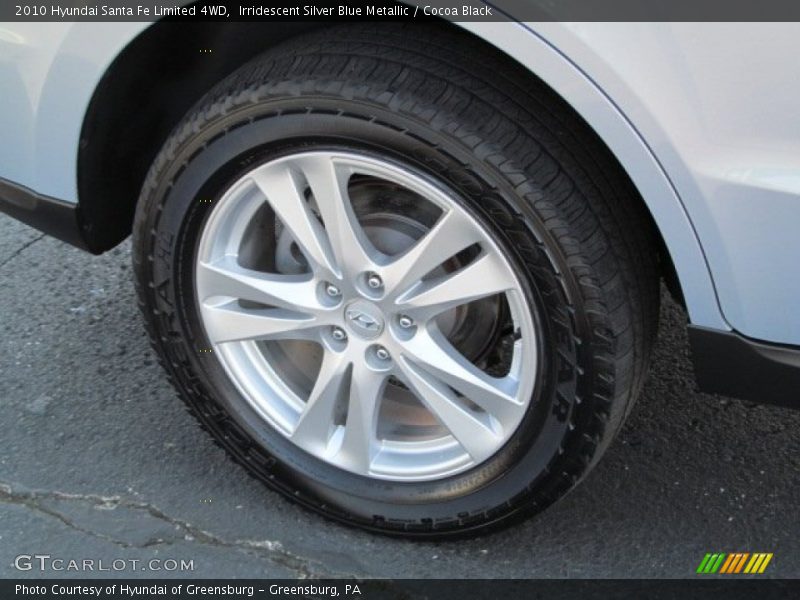 Irridescent Silver Blue Metallic / Cocoa Black 2010 Hyundai Santa Fe Limited 4WD