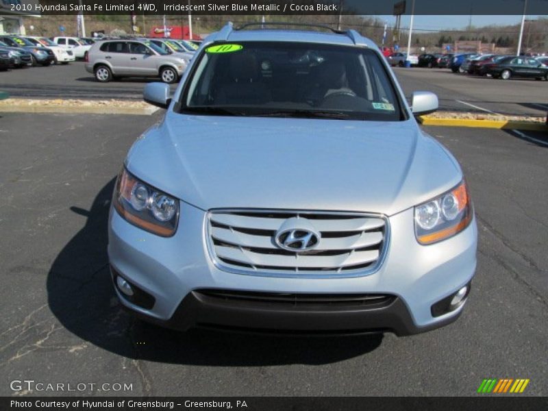 Irridescent Silver Blue Metallic / Cocoa Black 2010 Hyundai Santa Fe Limited 4WD
