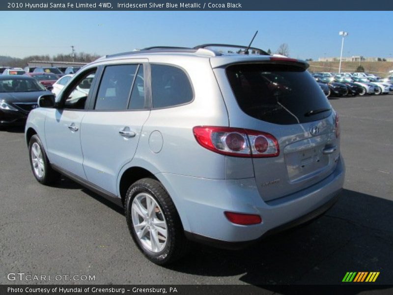 Irridescent Silver Blue Metallic / Cocoa Black 2010 Hyundai Santa Fe Limited 4WD