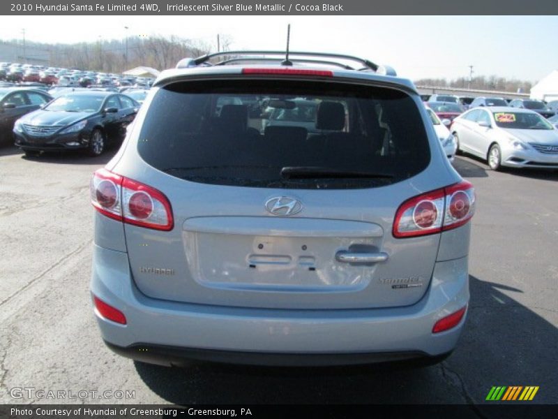 Irridescent Silver Blue Metallic / Cocoa Black 2010 Hyundai Santa Fe Limited 4WD