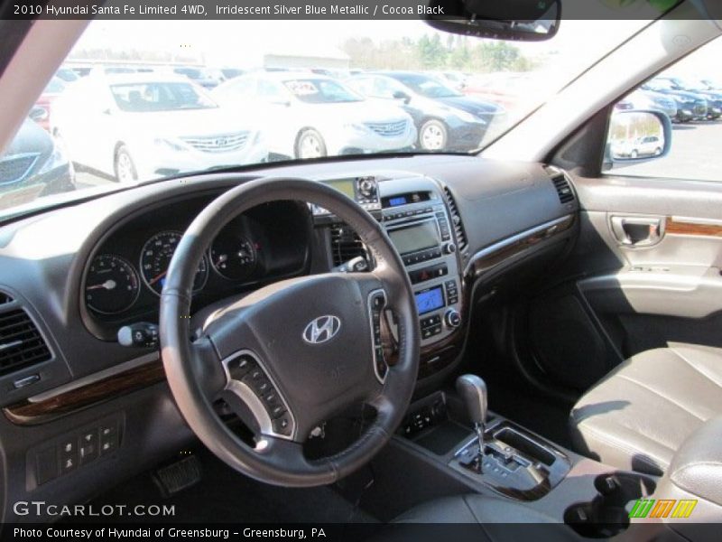 Irridescent Silver Blue Metallic / Cocoa Black 2010 Hyundai Santa Fe Limited 4WD