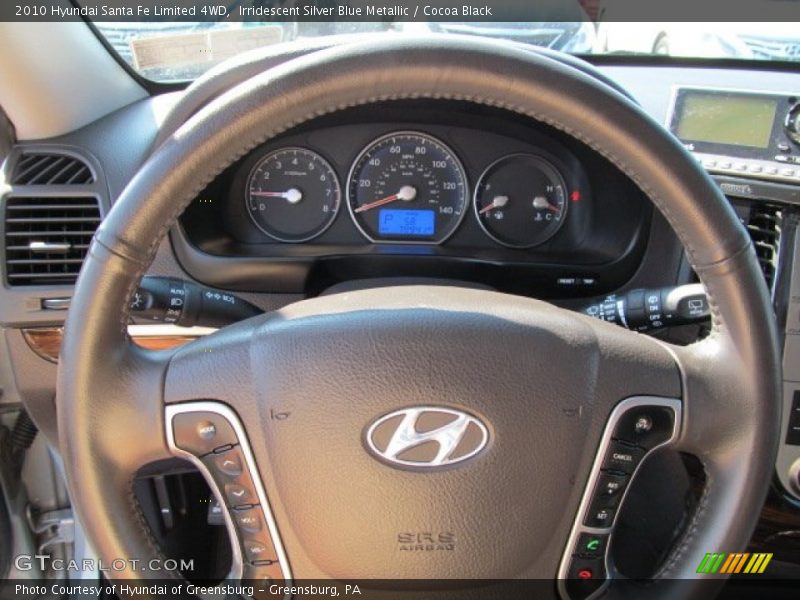 Irridescent Silver Blue Metallic / Cocoa Black 2010 Hyundai Santa Fe Limited 4WD