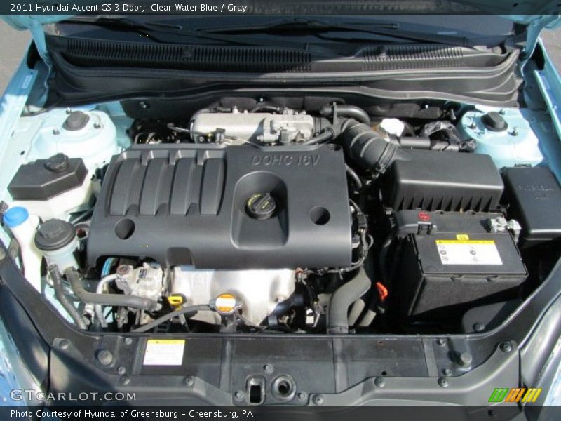  2011 Accent GS 3 Door Engine - 1.6 Liter DOHC 16-Valve VVT 4 Cylinder