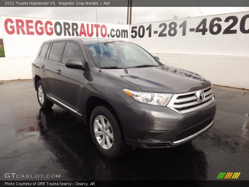 Magnetic Gray Metallic / Ash 2012 Toyota Highlander V6
