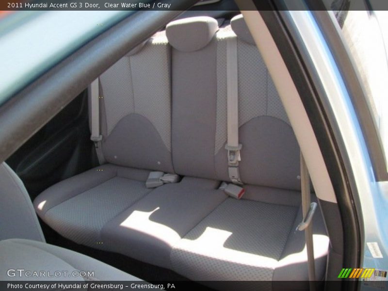 Clear Water Blue / Gray 2011 Hyundai Accent GS 3 Door