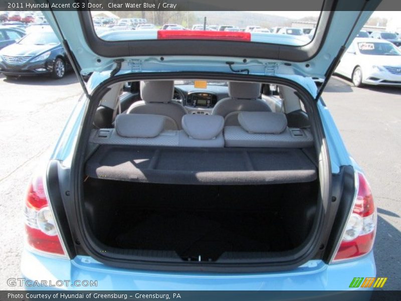 Clear Water Blue / Gray 2011 Hyundai Accent GS 3 Door